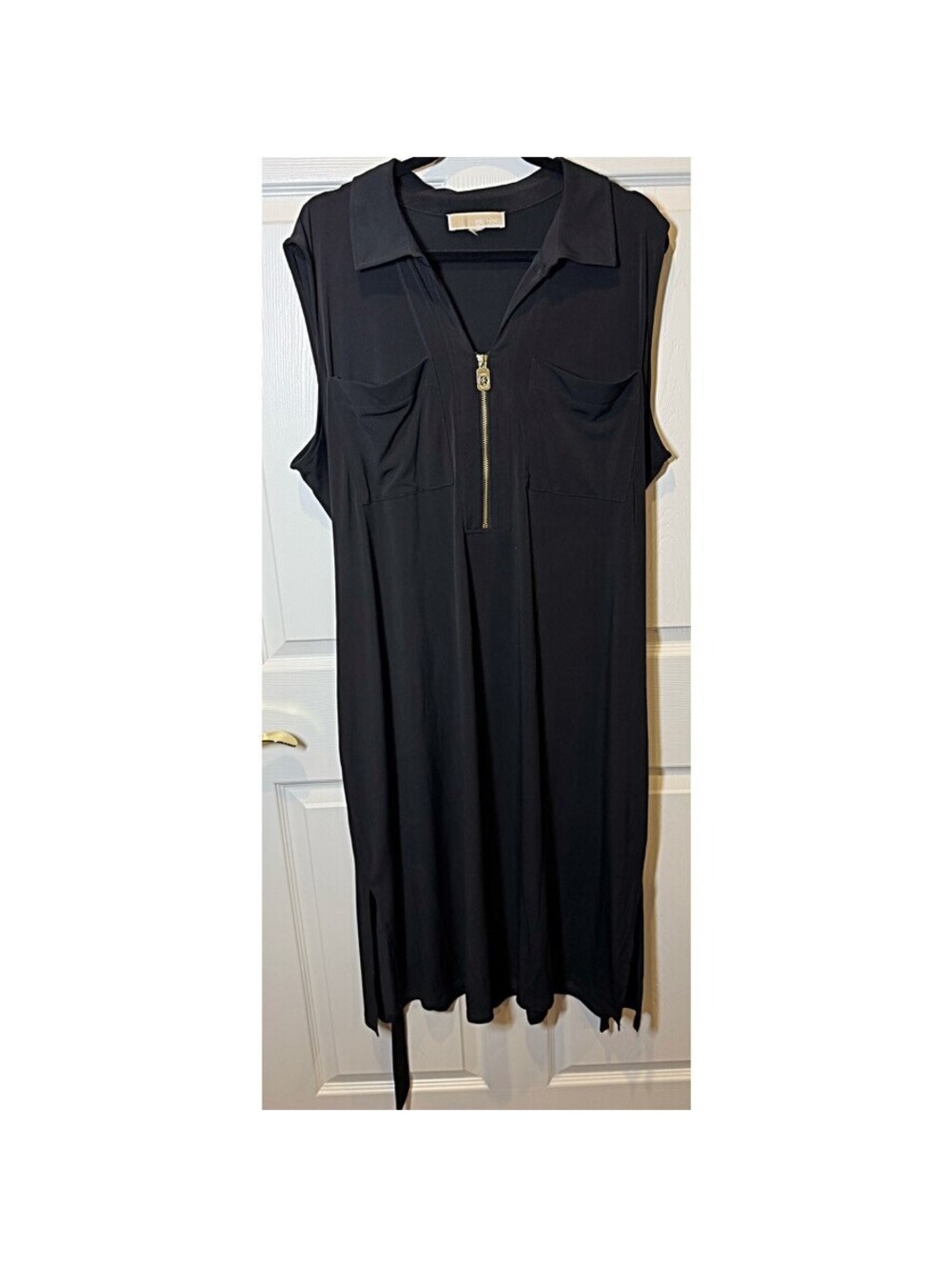 Plus Size Sleeveless Zip Front Dress